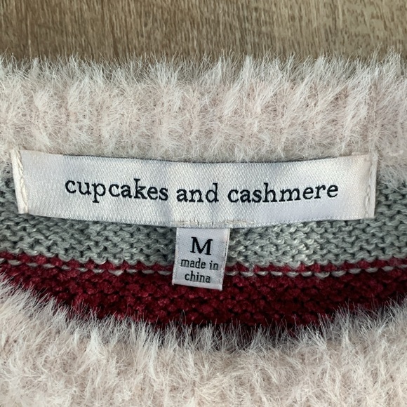 Cupcakes & Cashmere Striped Chenille Rach Sweater Size Medium - Picture 6 of 11